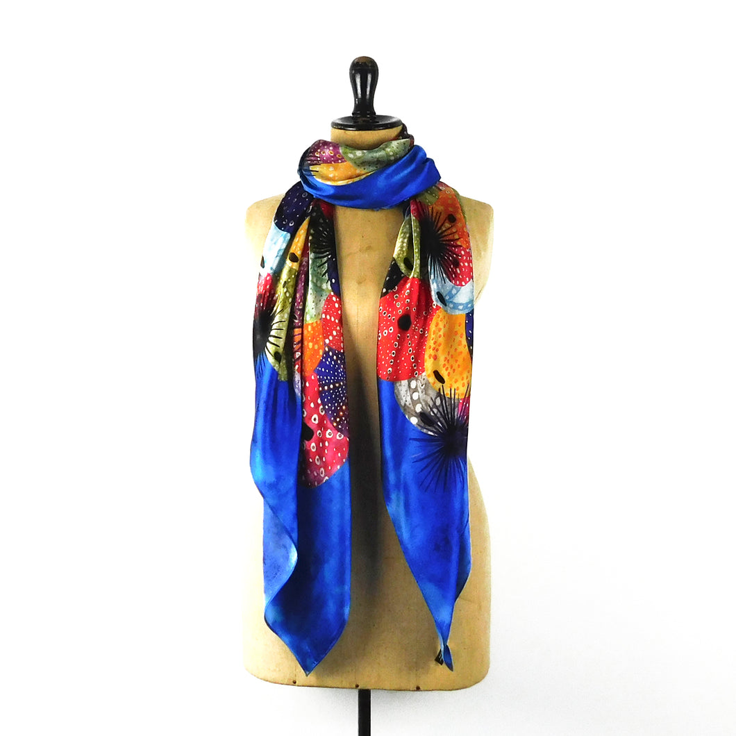 Echinozoa Sea Urchin Print Silk Scarf