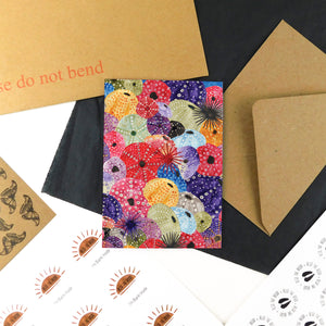 Echinozoa Urchin Greetings Card