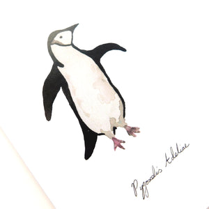 Waddle Chinstrap Penguin Greetings Card