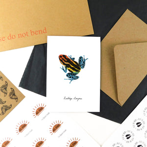 Dendrobatidae Poison Dart Frog Greetings Card