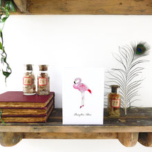 Load image into Gallery viewer, Flamboyance Chilean Flamingo Greetings Card