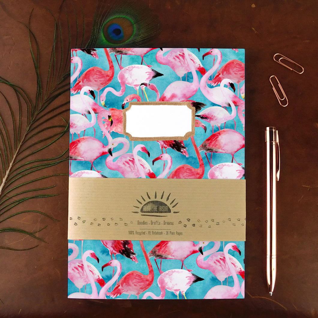 Flamboyance of Flamingos Print Notebook