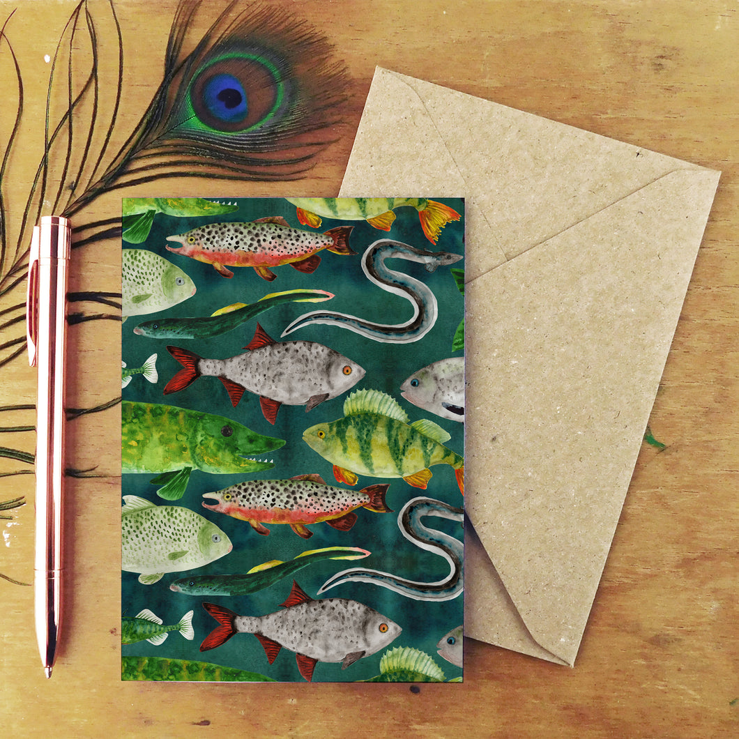 Flumens Freshwater Fish Greetings Card