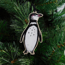 Load image into Gallery viewer, Waddle Humboldt Penguin Wooden Hanging Decoration