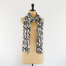 Load image into Gallery viewer, Waddle Print Silk Satin Amelia Aviator Scarf