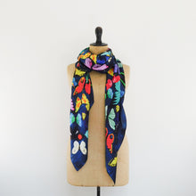 Load image into Gallery viewer, Lepidoptera Butterfly Print Silk Scarf