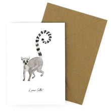Load image into Gallery viewer, Conspiracy Ring Tailed Lemur Greetings Card