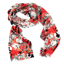 Load image into Gallery viewer, Conspiracy of Lemurs Print Silk Amelia Aviator Scarf