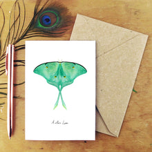 Load image into Gallery viewer, Lepidoptera Luna Moth Greetings Card