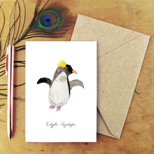 Load image into Gallery viewer, Waddle Macaroni Penguin Greetings Card