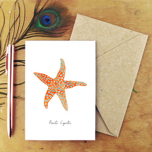 Asterozoa Giant Starfish Greetings Card
