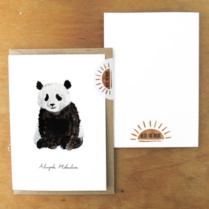 Embarrassment Giant Panda Greetings Card