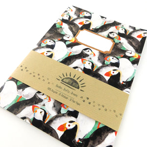 Improbability of Puffins Print Notebook