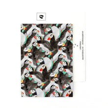 Load image into Gallery viewer, Improbability of Puffins Print Postcard