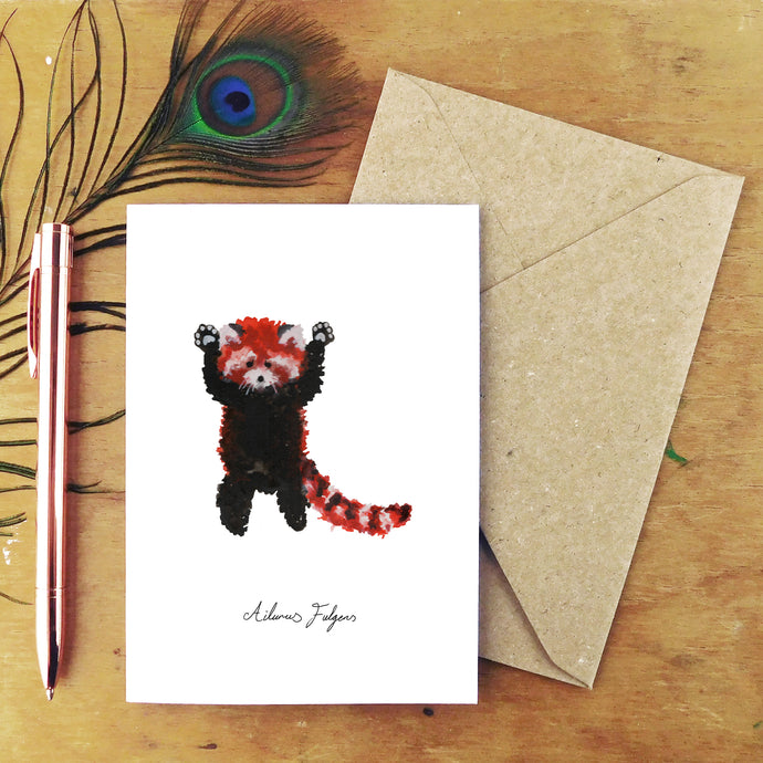 Pack Standing Red Panda Greetings Card