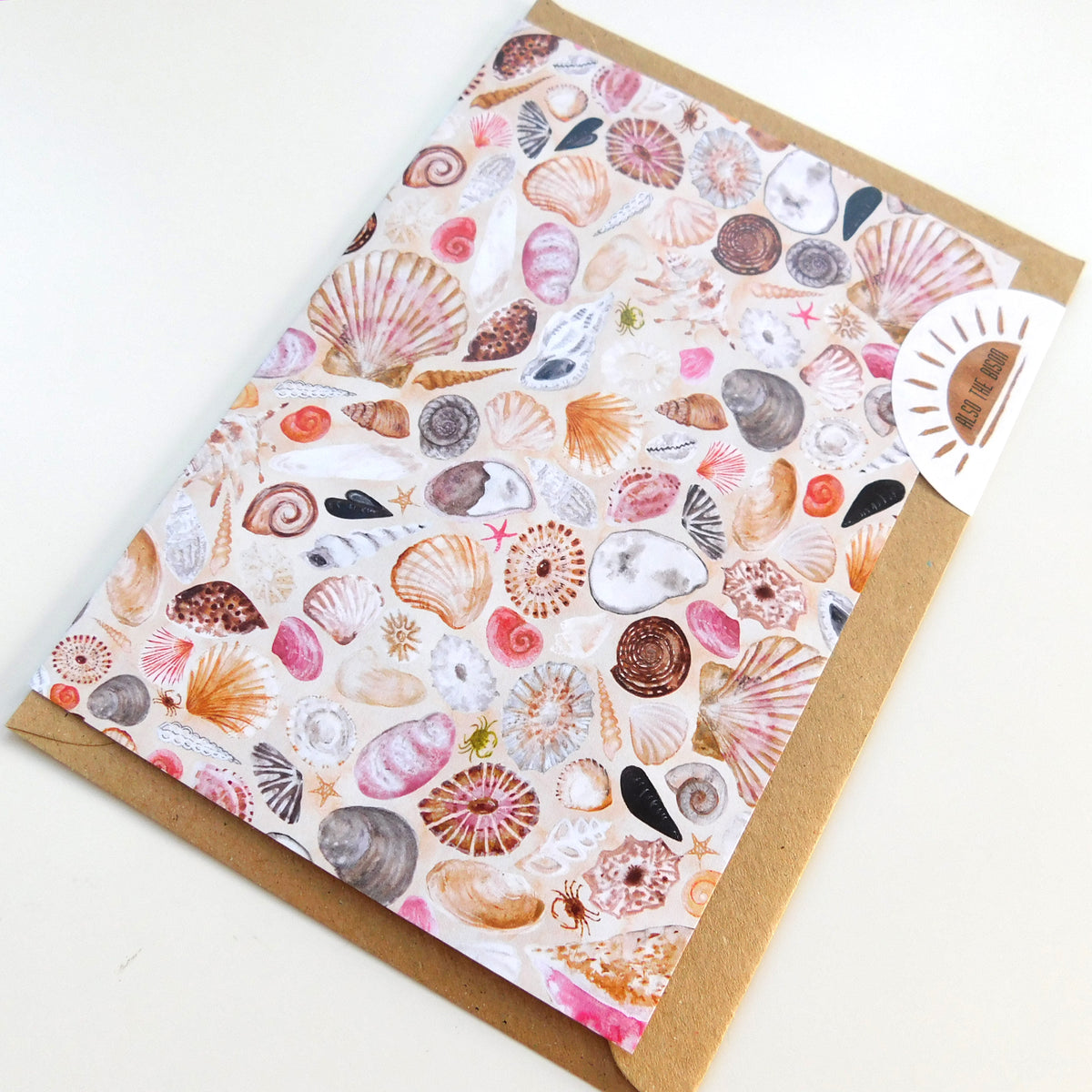 Conchae Sea Shell Greetings Card – Also the Bison