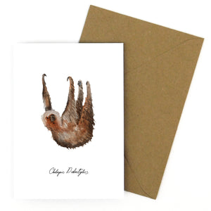 Sleuth Two-Toed Sloth Greetings Card