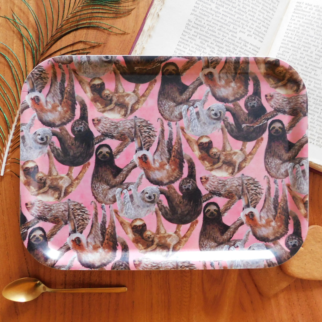 Sleuth of Sloths Print Small Tray