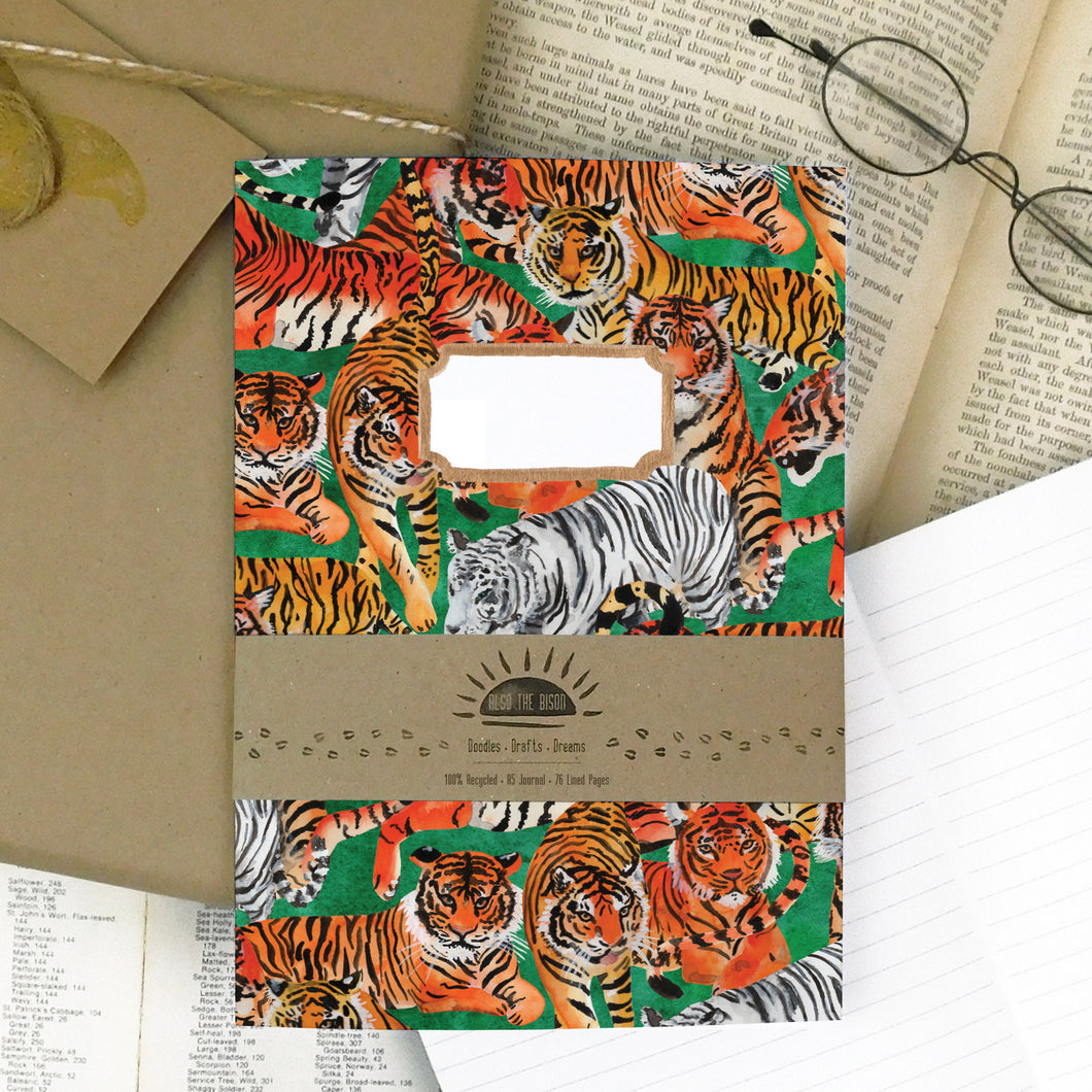 Streak of Tigers Print Lined Journal