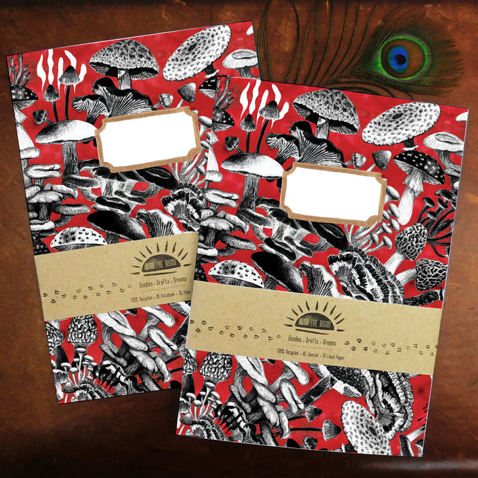 Toadstool Print Journal and Notebook Set