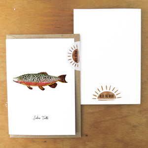 Flumens Trout Greetings Card